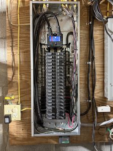 Organized electrical wiring inside upgraded panel